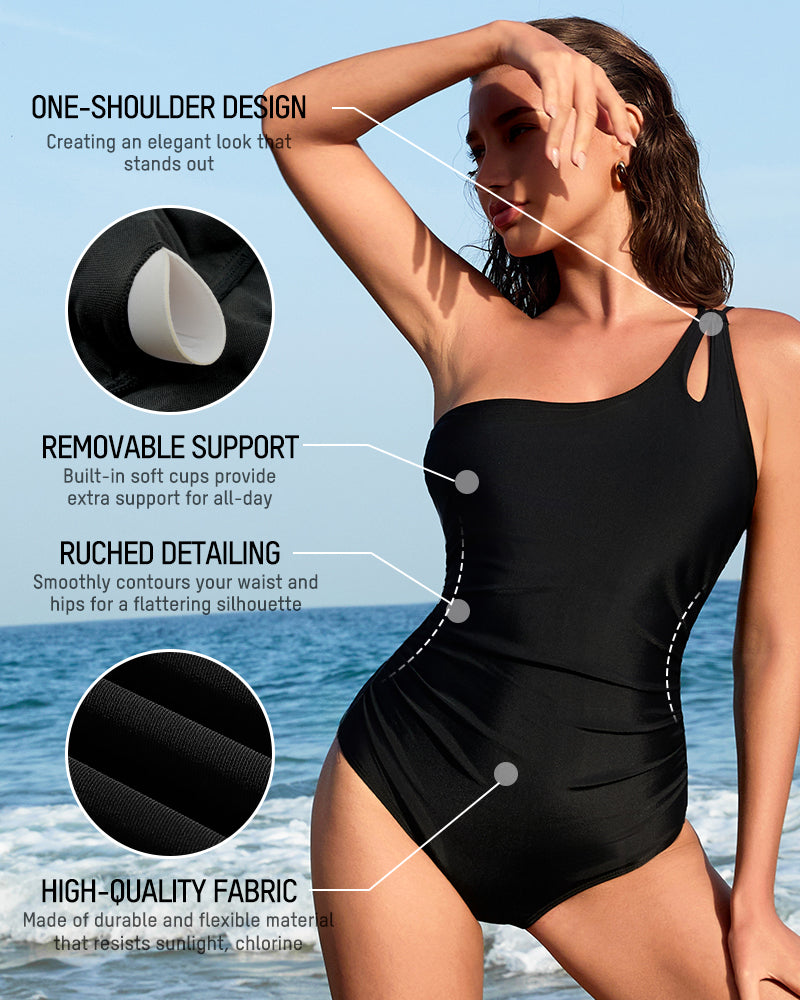One-Shoulder Full Coverage Swimsuit
