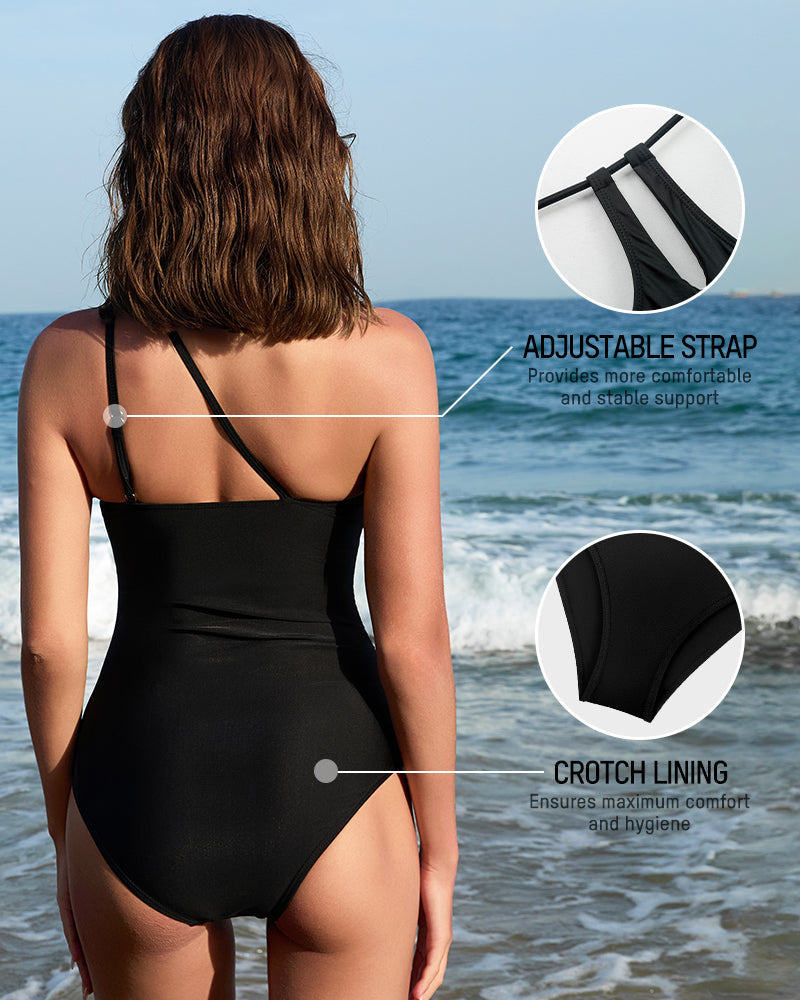 One-Shoulder Full Coverage Swimsuit