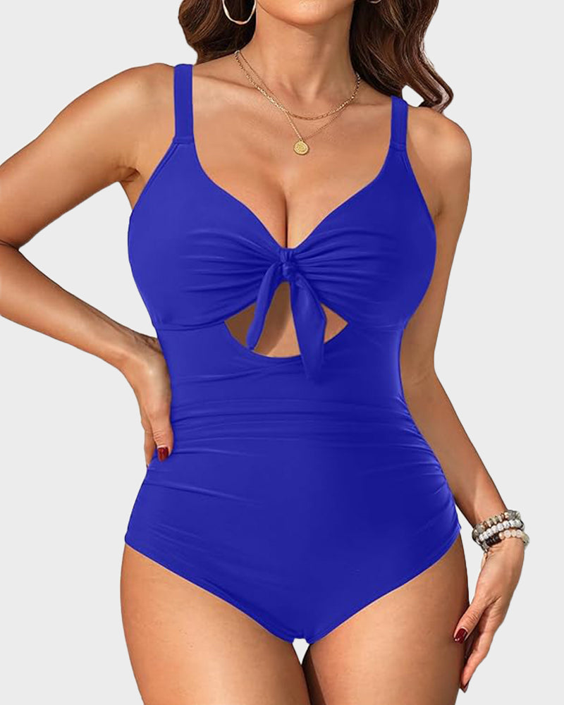 Plus Size Tummy Control One-Piece Swimsuit