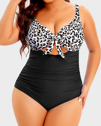 Plus Size Tummy Control One-Piece Swimsuit