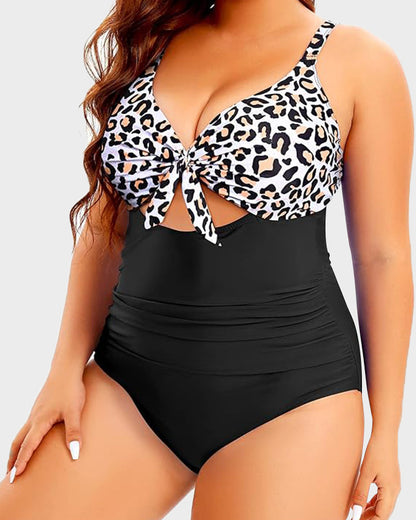 Plus Size Tummy Control One-Piece Swimsuit