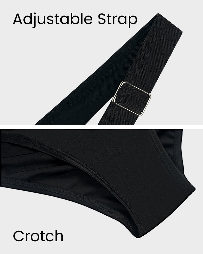 Ruched Tie-Knot One-Piece Swimsuit