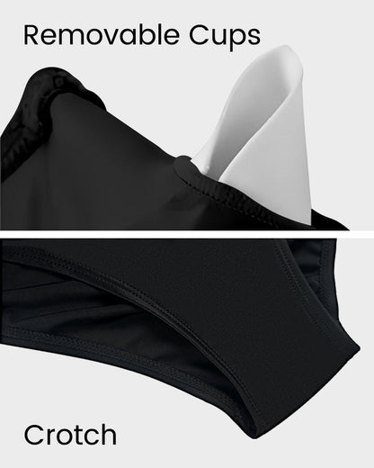 Flattering Ruffle Sleeve V-Neck Swimdress