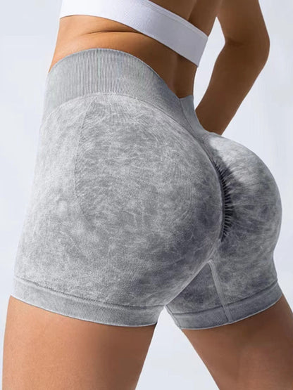 Deep V Back Denim  Scrunch Bum Leggings