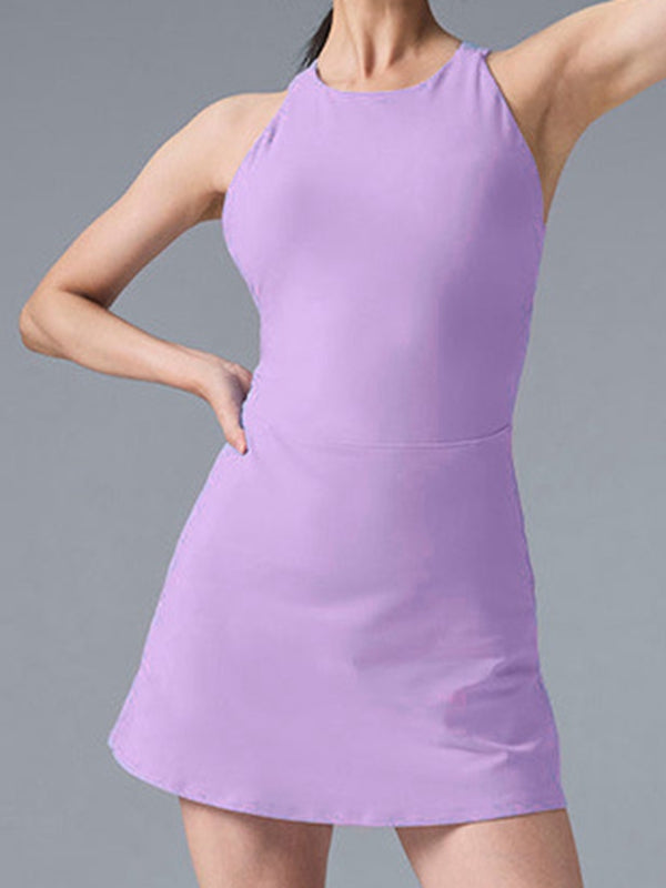 Cross Back Hollow Out Dress