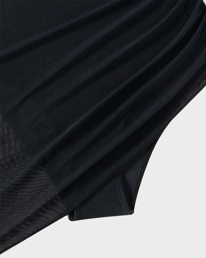 Slimming Sheer Mesh Swim Suit
