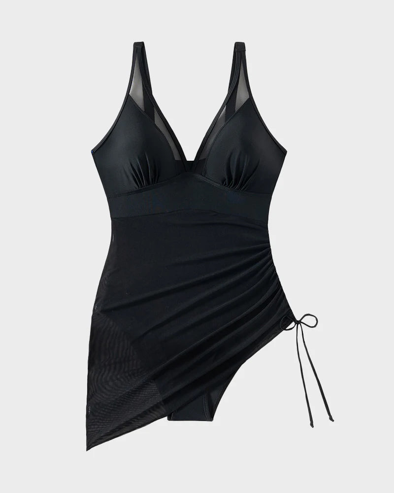 Slimming Sheer Mesh Swim Suit