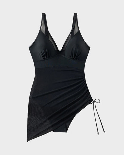 Slimming Sheer Mesh Swim Suit