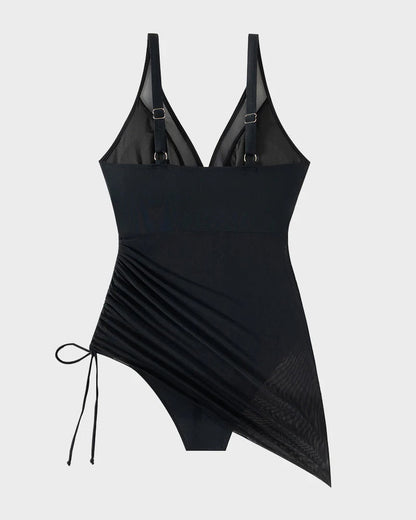 Slimming Sheer Mesh Swim Suit