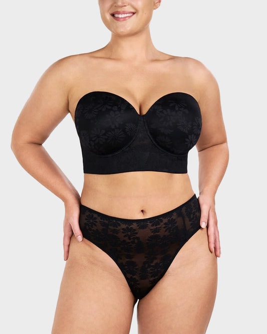 Blossom Strapless Lace Corset Bra
