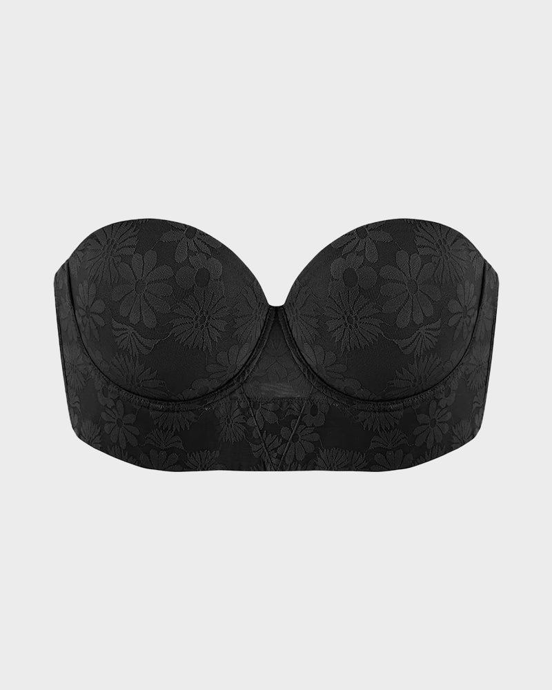 Blossom Strapless Lace Corset Bra
