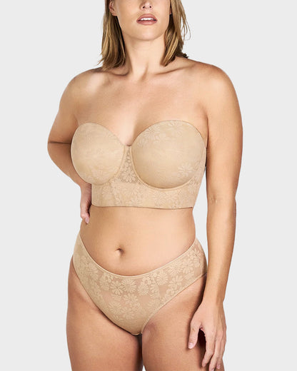 Blossom Strapless Lace Corset Bra