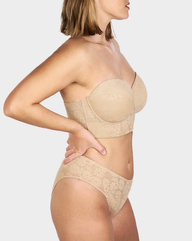 Blossom Strapless Lace Corset Bra