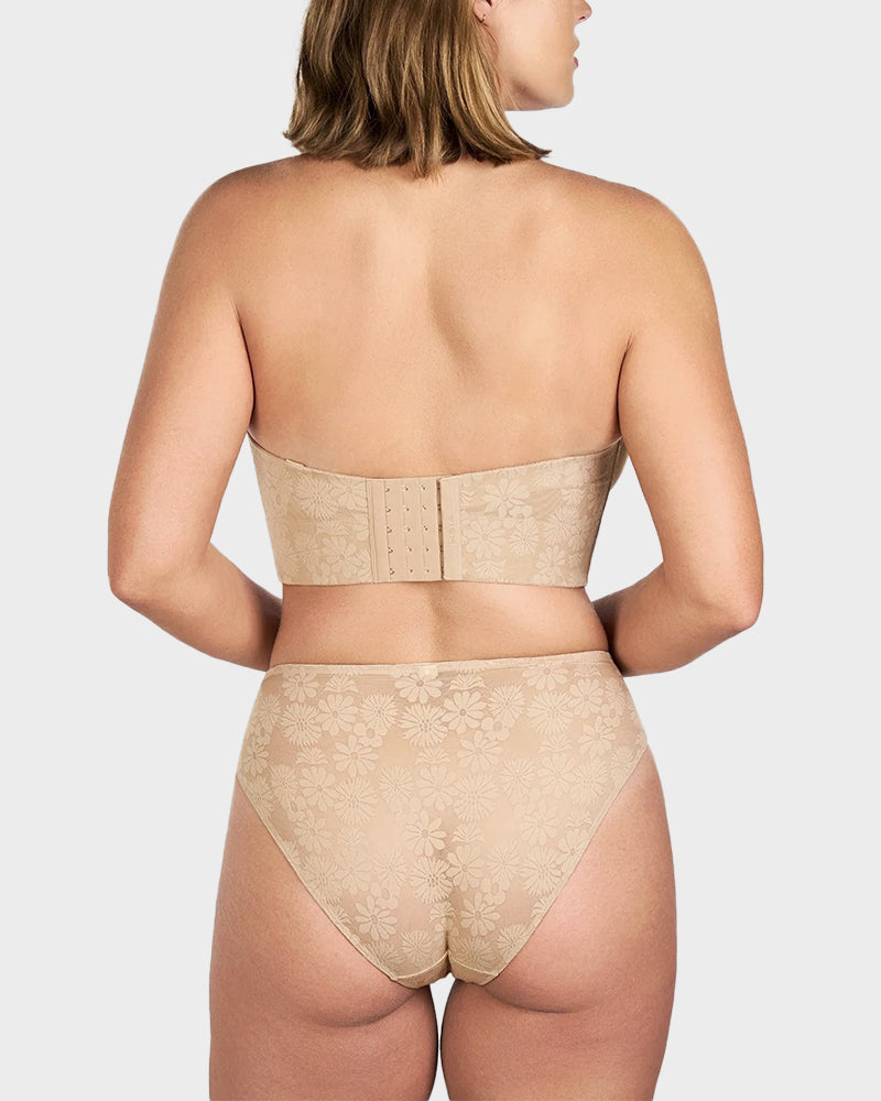 Blossom Strapless Lace Corset Bra