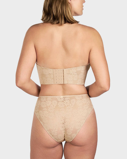 Blossom Strapless Lace Corset Bra