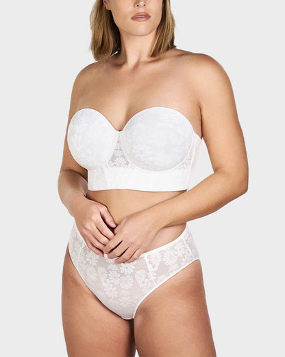 Blossom Strapless Lace Corset Bra