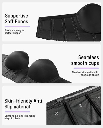 Flawless Fit Low-Back Strapless Bra