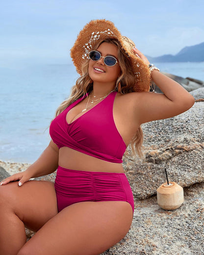 Elegant Tummy Control High-Waist Bikini