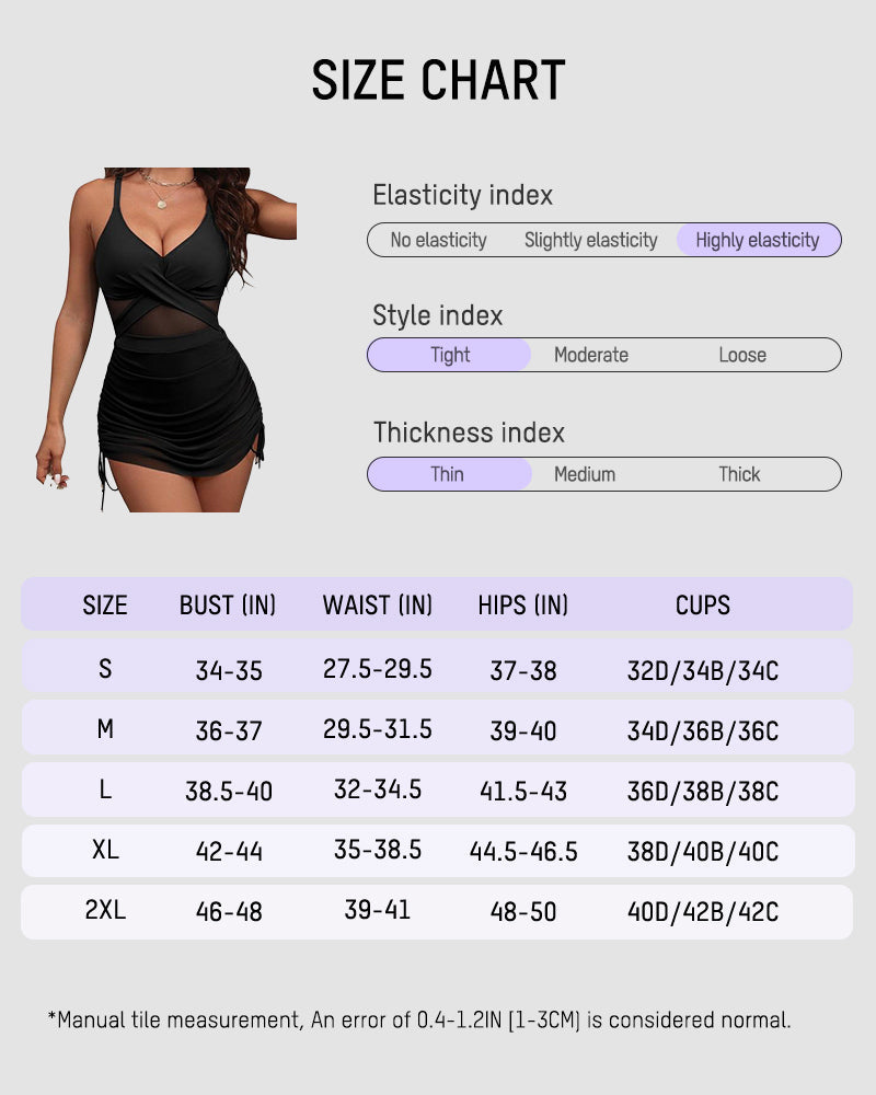 Twist Front Tummy Control Swimsuit