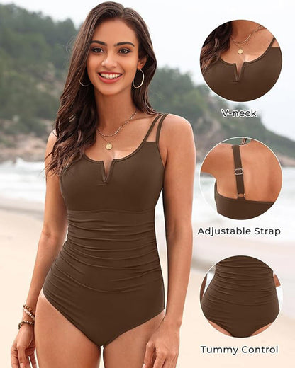 V-Wire Tummy Control One-Piece Swimsuit