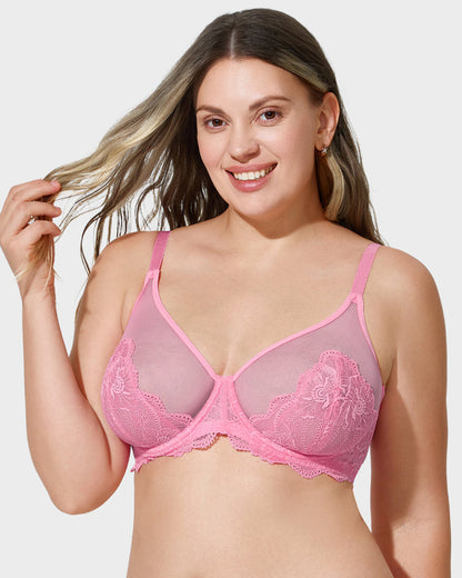 Elegant Full Coverage Lace Minimizer Bra
