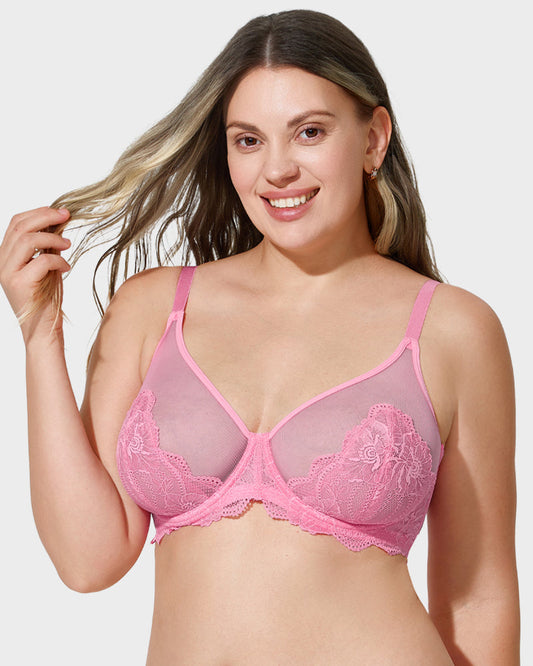 Elegant Full Coverage Lace Minimizer Bra
