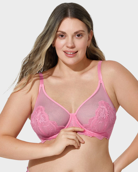 Elegant Full Coverage Lace Minimizer Bra