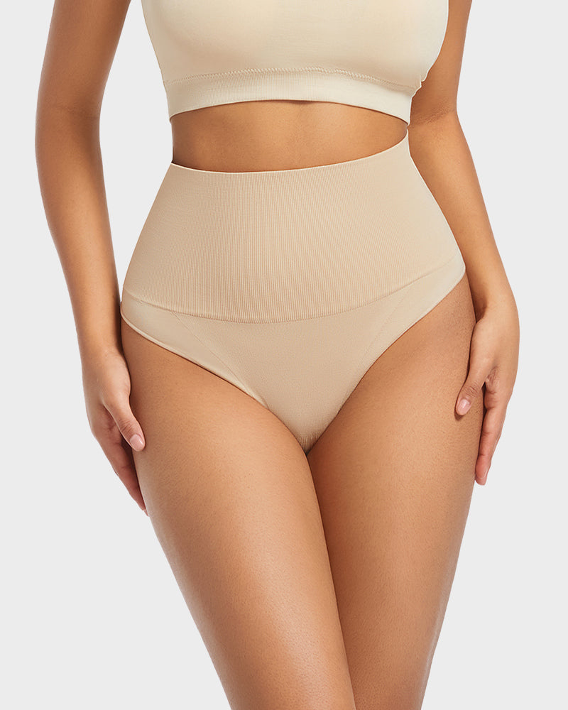 Ultra High-Waist Seamless Tummy Support Thong