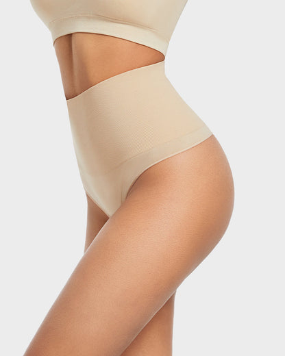 Ultra High-Waist Seamless Tummy Support Thong