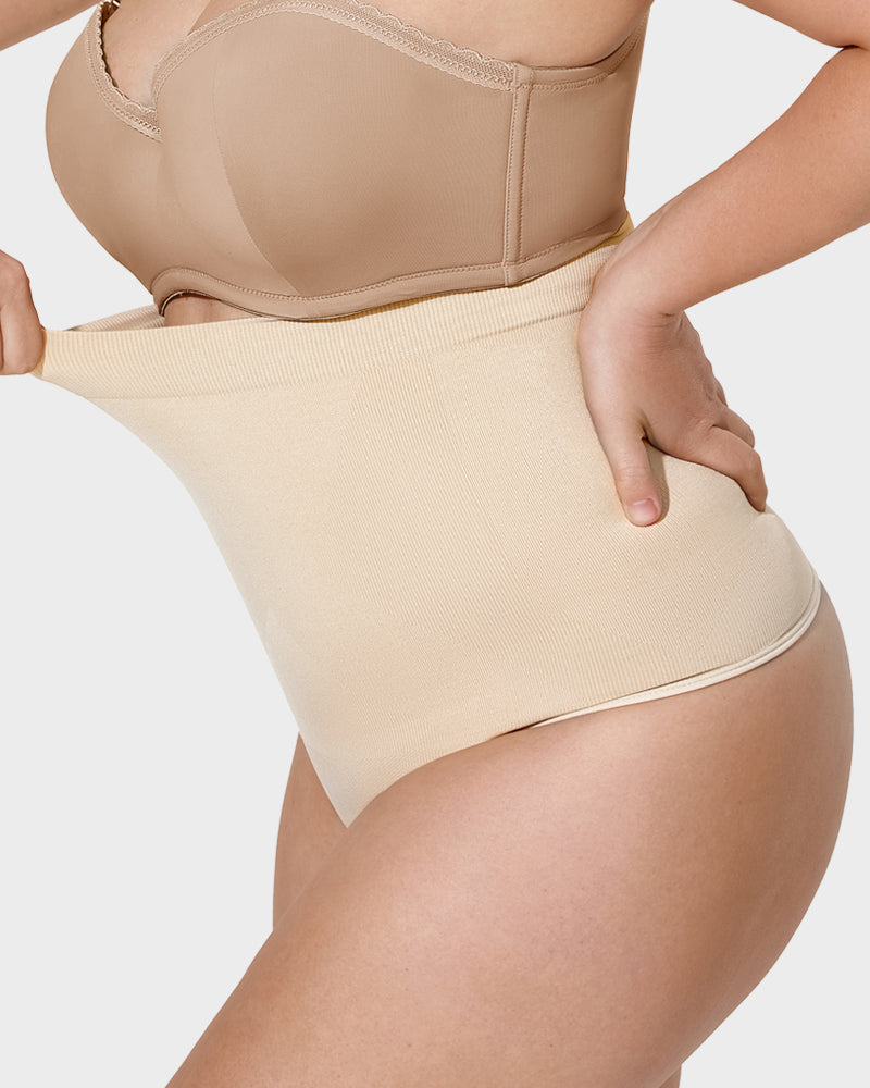 High Waist Tummy Support Thong Panty
