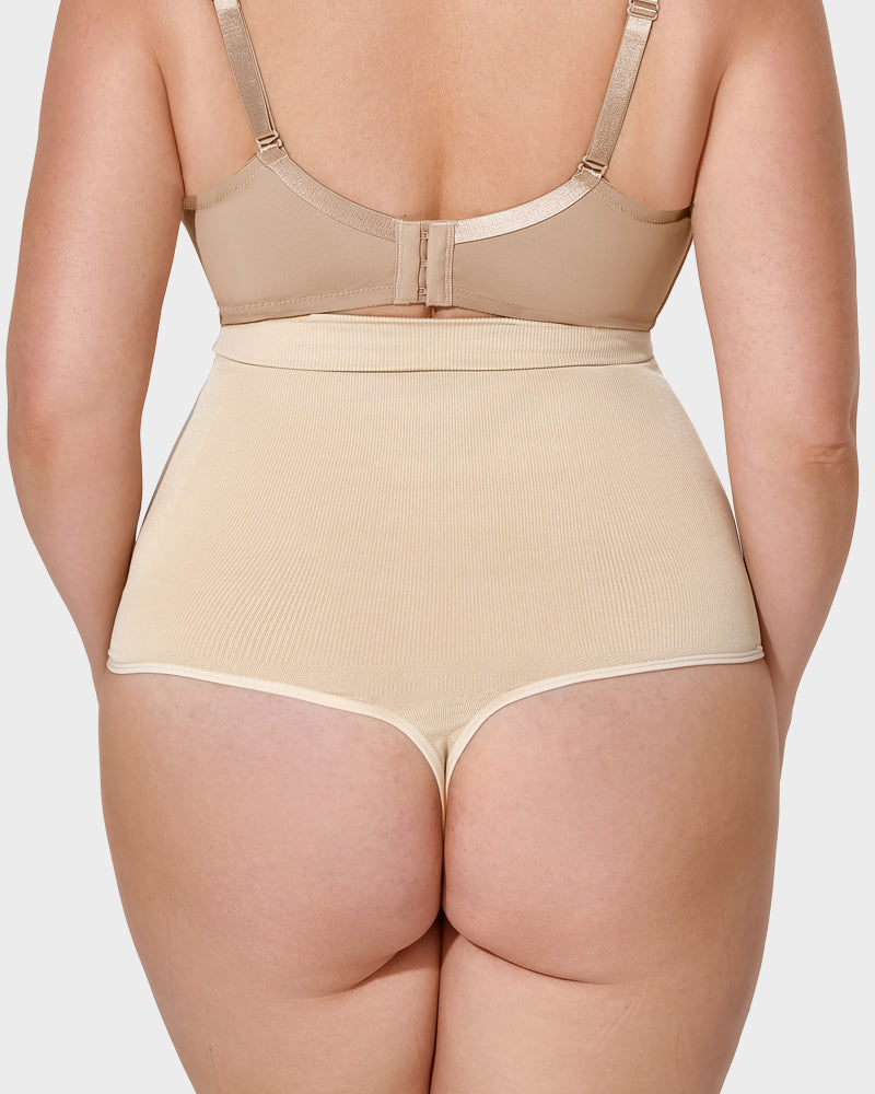 High Waist Tummy Support Thong Panty