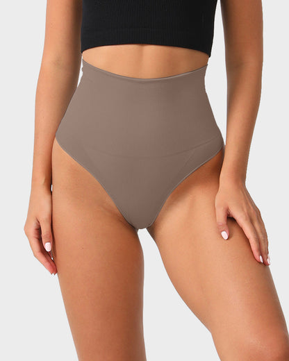 Ultra High-Waist Seamless Tummy Support Thong