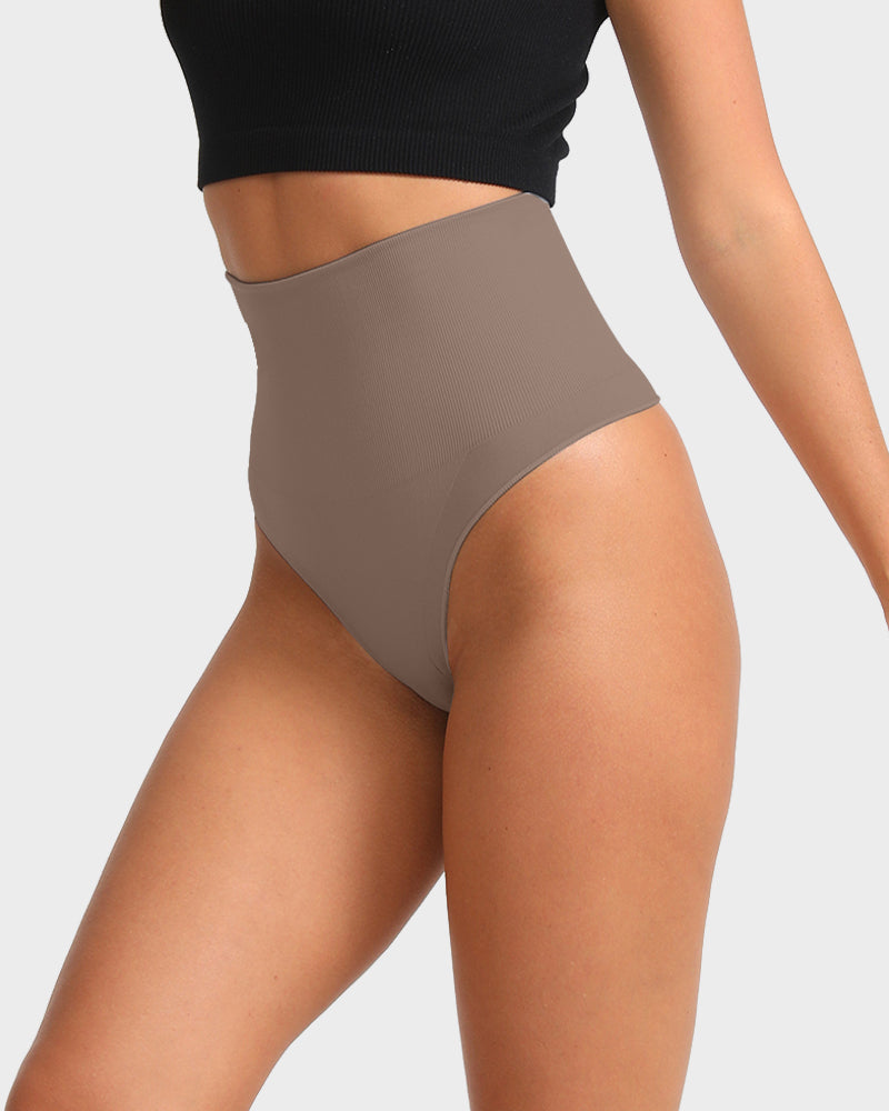 Ultra High-Waist Seamless Tummy Support Thong