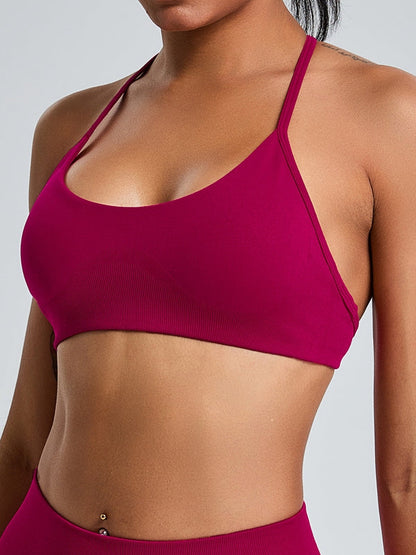 Ribbed Backless Seamless Sports Bras