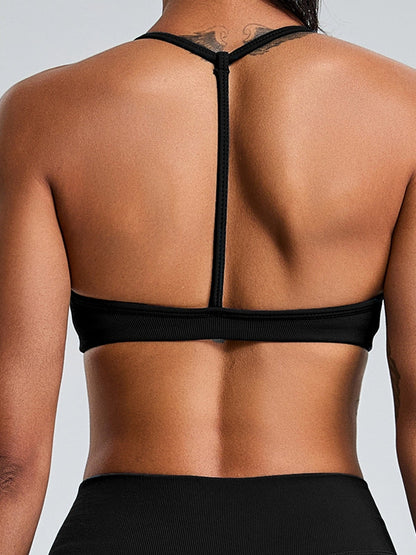 Ribbed Backless Seamless Sports Bras