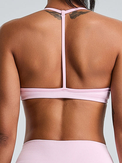 Ribbed Backless Seamless Sports Bras