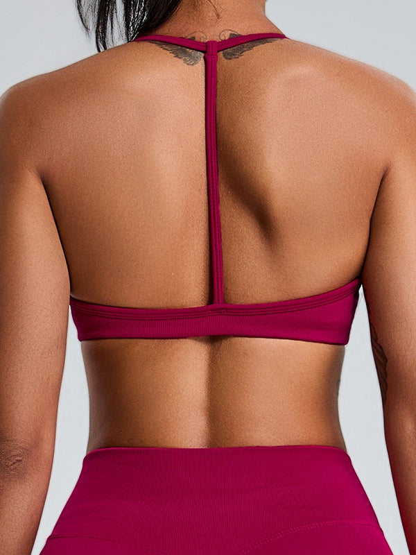 Ribbed Backless Seamless Sports Bras